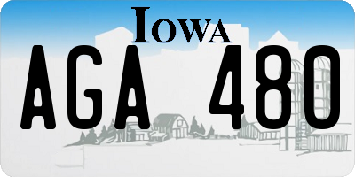 IA license plate AGA480