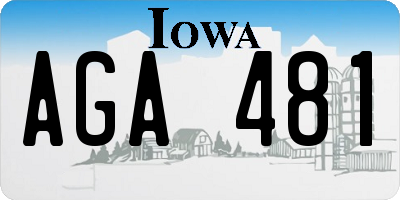 IA license plate AGA481