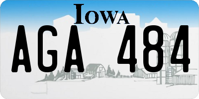 IA license plate AGA484