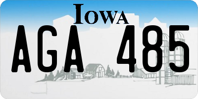 IA license plate AGA485