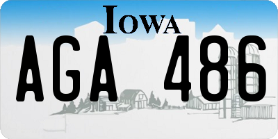 IA license plate AGA486