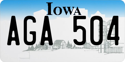 IA license plate AGA504