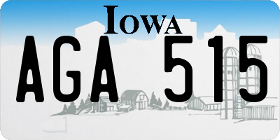 IA license plate AGA515