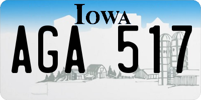 IA license plate AGA517