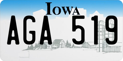 IA license plate AGA519