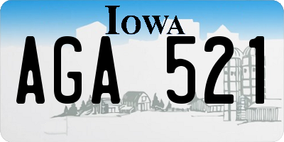 IA license plate AGA521
