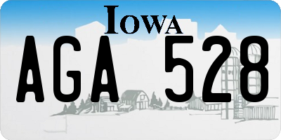 IA license plate AGA528