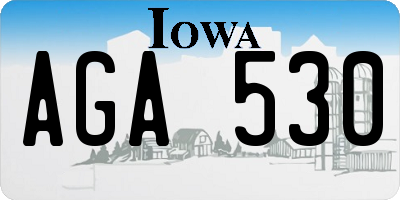 IA license plate AGA530