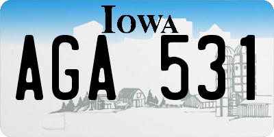 IA license plate AGA531