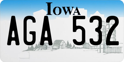 IA license plate AGA532