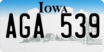 IA license plate AGA539