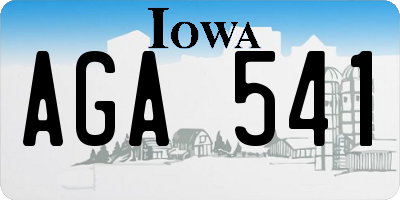 IA license plate AGA541