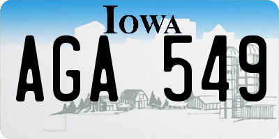 IA license plate AGA549