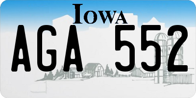 IA license plate AGA552