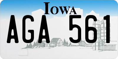 IA license plate AGA561
