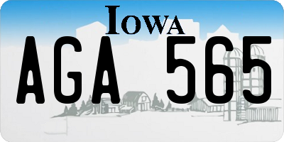 IA license plate AGA565