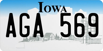 IA license plate AGA569