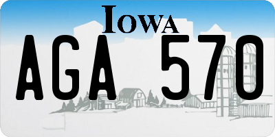 IA license plate AGA570
