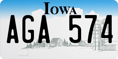 IA license plate AGA574