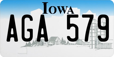 IA license plate AGA579
