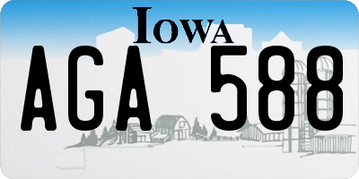 IA license plate AGA588