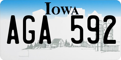 IA license plate AGA592