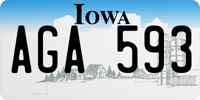 IA license plate AGA593
