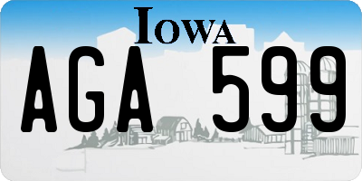 IA license plate AGA599