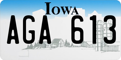 IA license plate AGA613