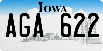 IA license plate AGA622