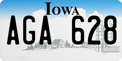 IA license plate AGA628