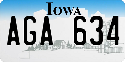 IA license plate AGA634