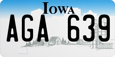 IA license plate AGA639