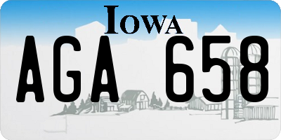 IA license plate AGA658