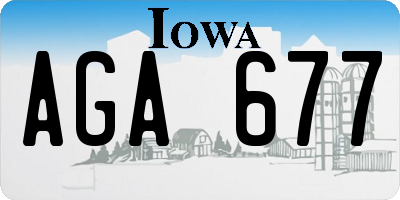 IA license plate AGA677