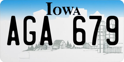 IA license plate AGA679