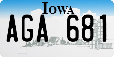 IA license plate AGA681