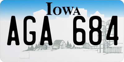 IA license plate AGA684