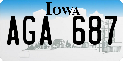 IA license plate AGA687