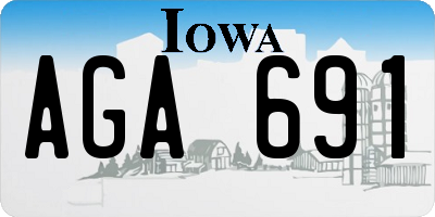 IA license plate AGA691