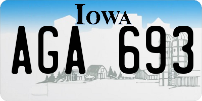 IA license plate AGA693