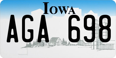 IA license plate AGA698
