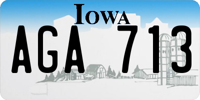 IA license plate AGA713