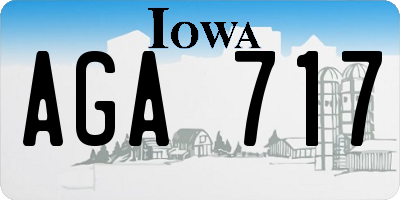 IA license plate AGA717