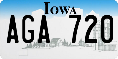 IA license plate AGA720