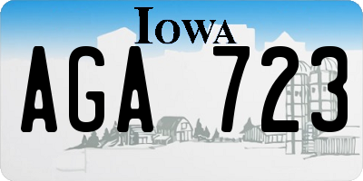 IA license plate AGA723