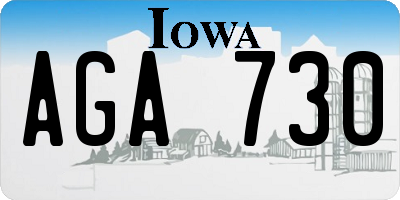 IA license plate AGA730