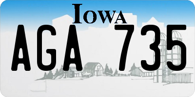IA license plate AGA735