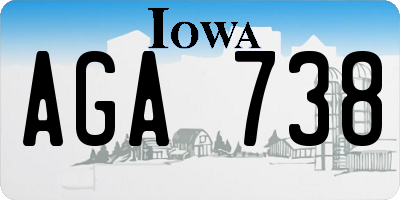 IA license plate AGA738