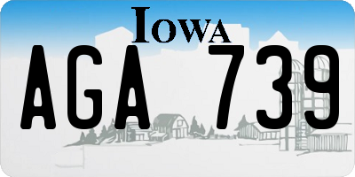 IA license plate AGA739